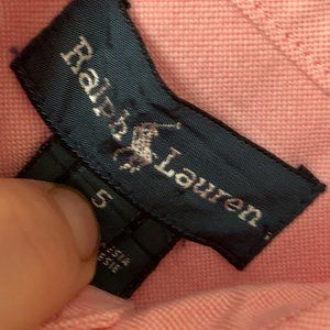 Ralph Lauren - KIDS Size 5 - Garment-Dyed Cotton Oxford Shirt